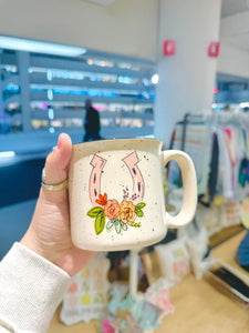 Floral Horseshoe Mug