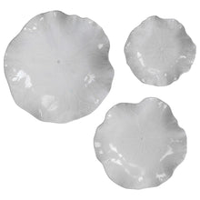 Load image into Gallery viewer, Abella Ceramic Wall Decor, Set of 3 in White
