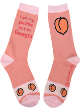 Load image into Gallery viewer, I Get My Peaches Out in Georgia Women&#39;s Socks
