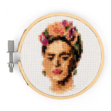 Load image into Gallery viewer, Mini Cross Stick Embroidery Kit: Frida Kahlo
