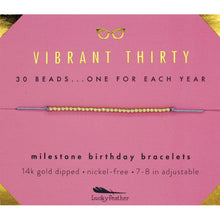 Load image into Gallery viewer, Milestone Birthday Bracelets -- 16, 21, 30, 40, 50
