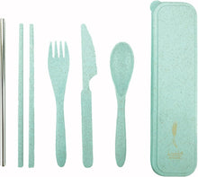 Load image into Gallery viewer, On the Go Wheat Straw Utensil Set, 4 Styles
