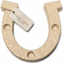 Load image into Gallery viewer, Horseshoe Taper Candle Holder - Ivory
