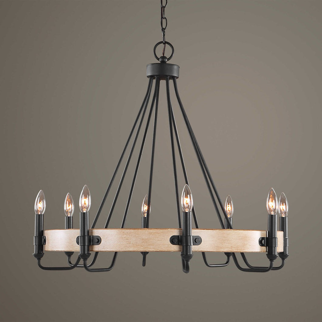 Deschutes Light Fixture, 8 Light Chandelier