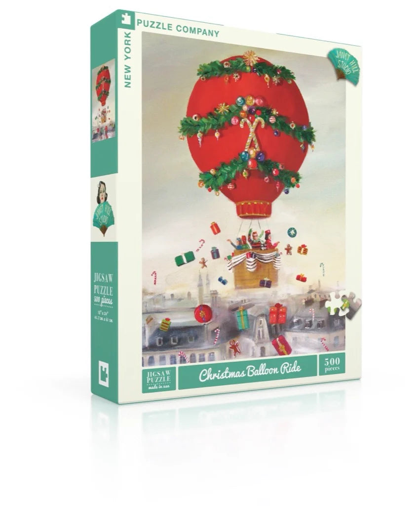 The New York Puzzle Company: Christmas Balloon Ride 500 Piece Puzzle