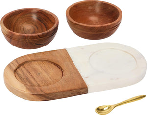 Archie Tray with Bowls & Spoon