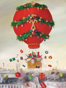 The New York Puzzle Company: Christmas Balloon Ride 500 Piece Puzzle