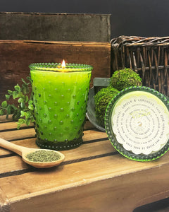 Green Tea & Cucumber Hobnail Candle