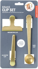 Load image into Gallery viewer, Brass Kitchen Clip Set
