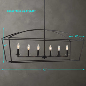 Clayton Light Fixture, 6 Light Chandelier