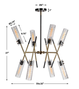 Telesto Light Fixture, 8 Bulb Pendent