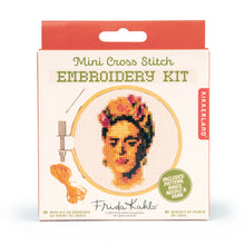 Load image into Gallery viewer, Mini Cross Stick Embroidery Kit: Frida Kahlo
