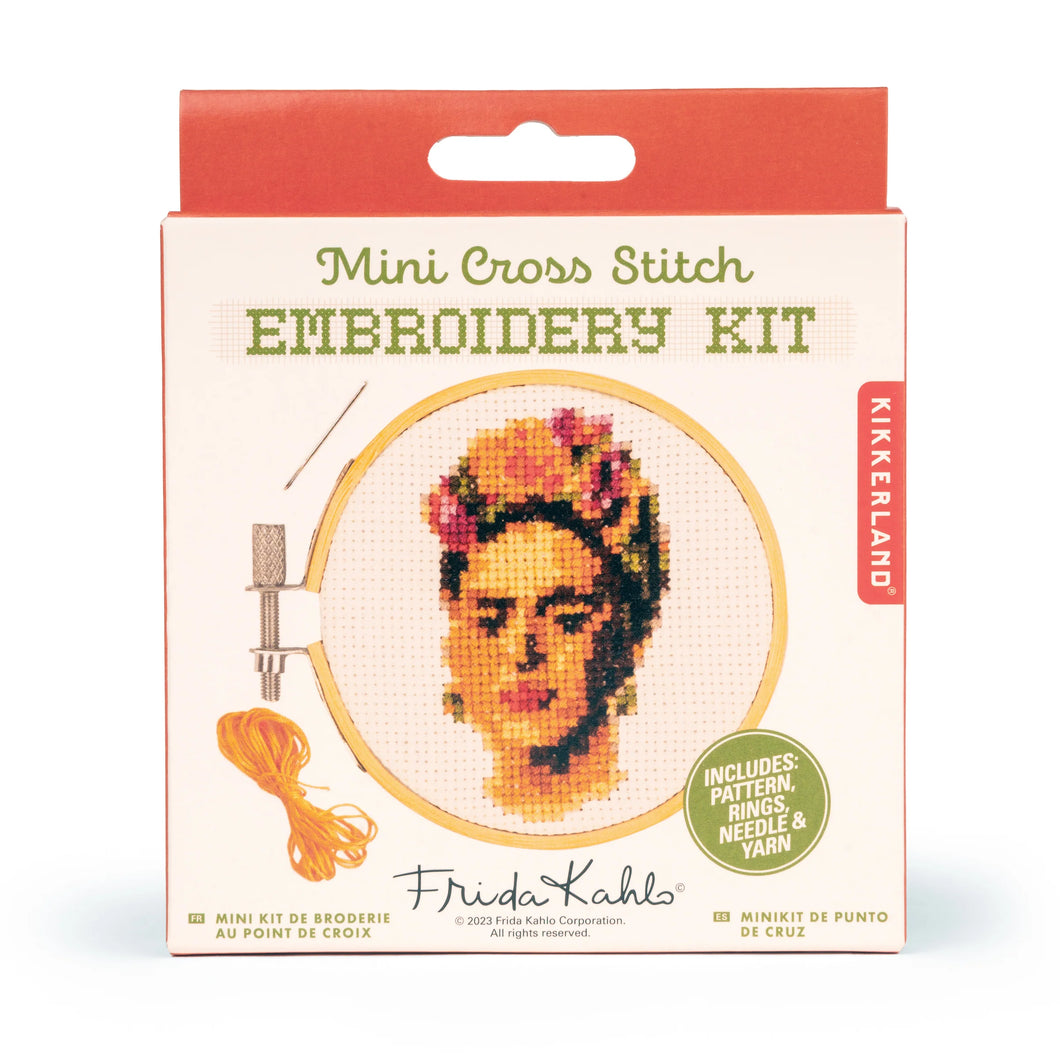 Mini Cross Stick Embroidery Kit: Frida Kahlo