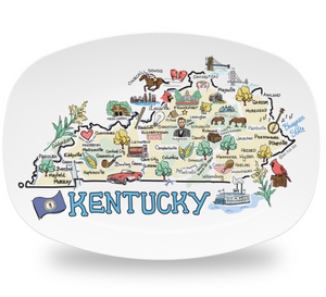 Kentucky Map Platter