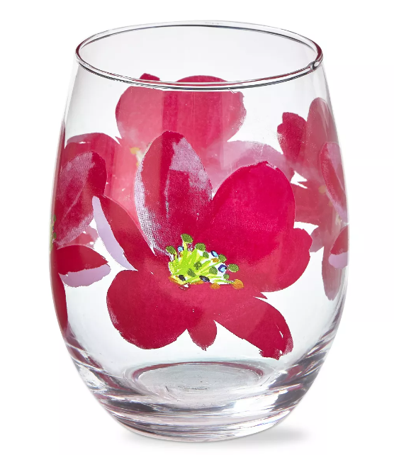 Springtime Stemless Wine Glass