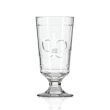 Load image into Gallery viewer, Fleur De Lis Footed Highball Glass

