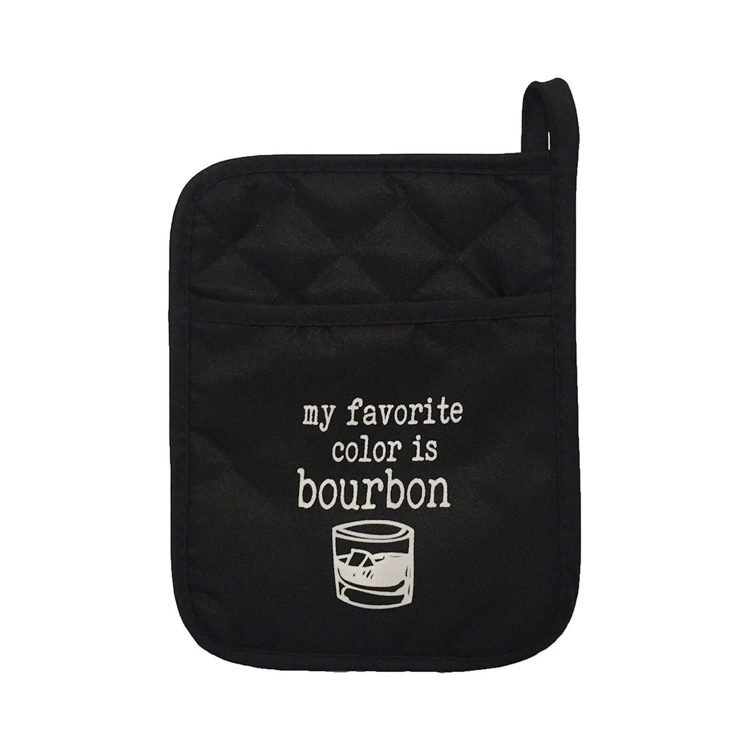 My Favorite Color is Bourbon Pot Holder