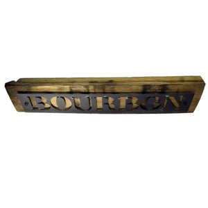 Bourbon Barrel Metal Stave Sign