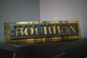 Bourbon Barrel Metal Stave Sign