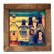 Load image into Gallery viewer, Bourbon Bottles with Knob Deco Shadowbox Art
