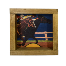 Load image into Gallery viewer, Derby Vintage Horses Racing Shadowbox Art
