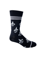Load image into Gallery viewer, Fleur de Lis Silver and Black
