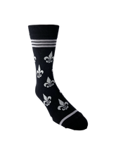 Load image into Gallery viewer, Fleur de Lis Silver and Black
