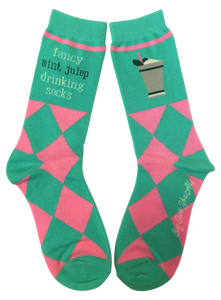 Fancy Mint Julep Drinking Socks