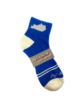 Load image into Gallery viewer, Kentucky Shape Ankle Sock Blue and White
