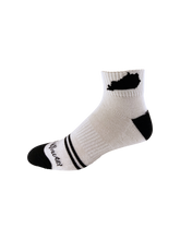 Load image into Gallery viewer, Kentucky Shape Ankle Sock White and Black
