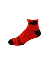 Load image into Gallery viewer, Kentucky Shape Ankle Sock Red and Black
