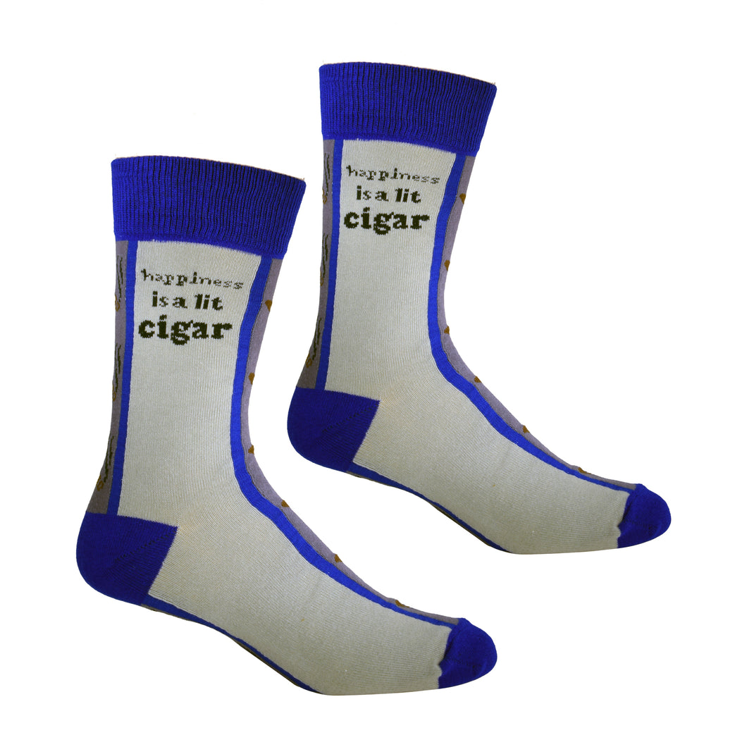 Happiness is a Lit Cigar Men's Socks