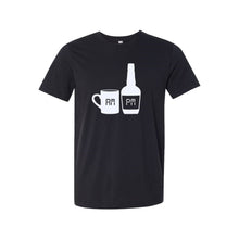 Load image into Gallery viewer, Bourbon and Coffee AM PM Men&#39;s/Unisex T-Shirt
