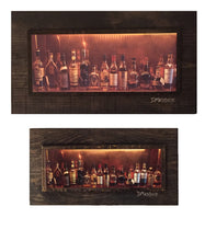 Load image into Gallery viewer, Bourbon Bottles on Copper Wooden Art
