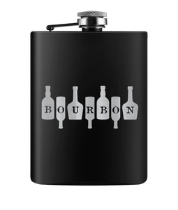 Bourbon on Bottles Flask