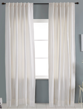 Load image into Gallery viewer, Snow White Solid Faux Silk Curtain
