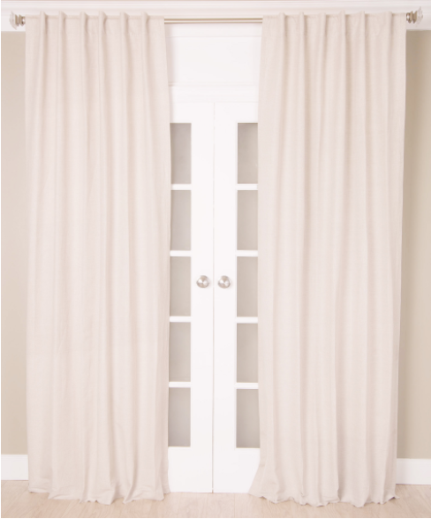 White Linen Cotton Curtain