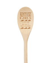 Load image into Gallery viewer, Kentucky Girls a Whole Lotta Badass Wooden Spoon
